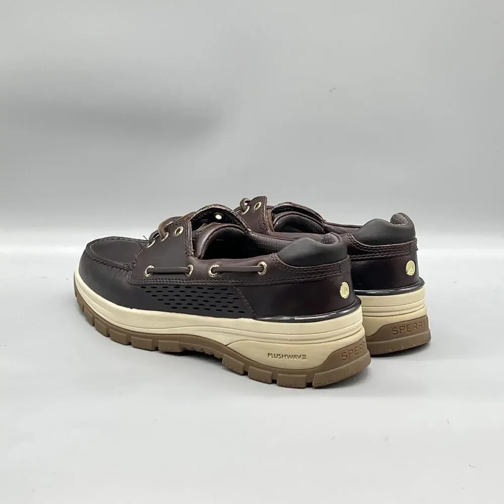 Sperry Shoes Mens 9 Brown Leather Billfish Plushwave Boat Deck Casual Comfort
